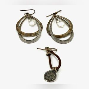 Silpada W1681 Retired Sterling Silver Crystal Teardrop Earrings